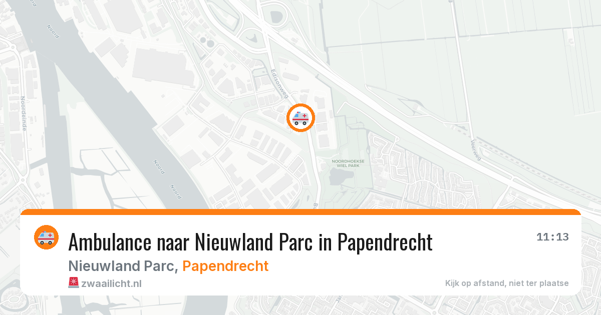 Ambulance naar Nieuwland Parc in Papendrecht — 28 mrt 2026