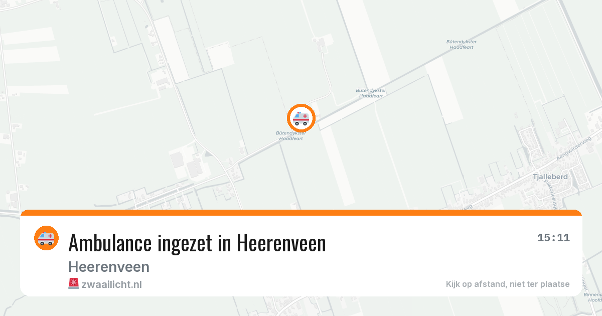 Ambulance ingezet in Heerenveen — 19 feb 2026 | 🚨 Zwaailicht.nl