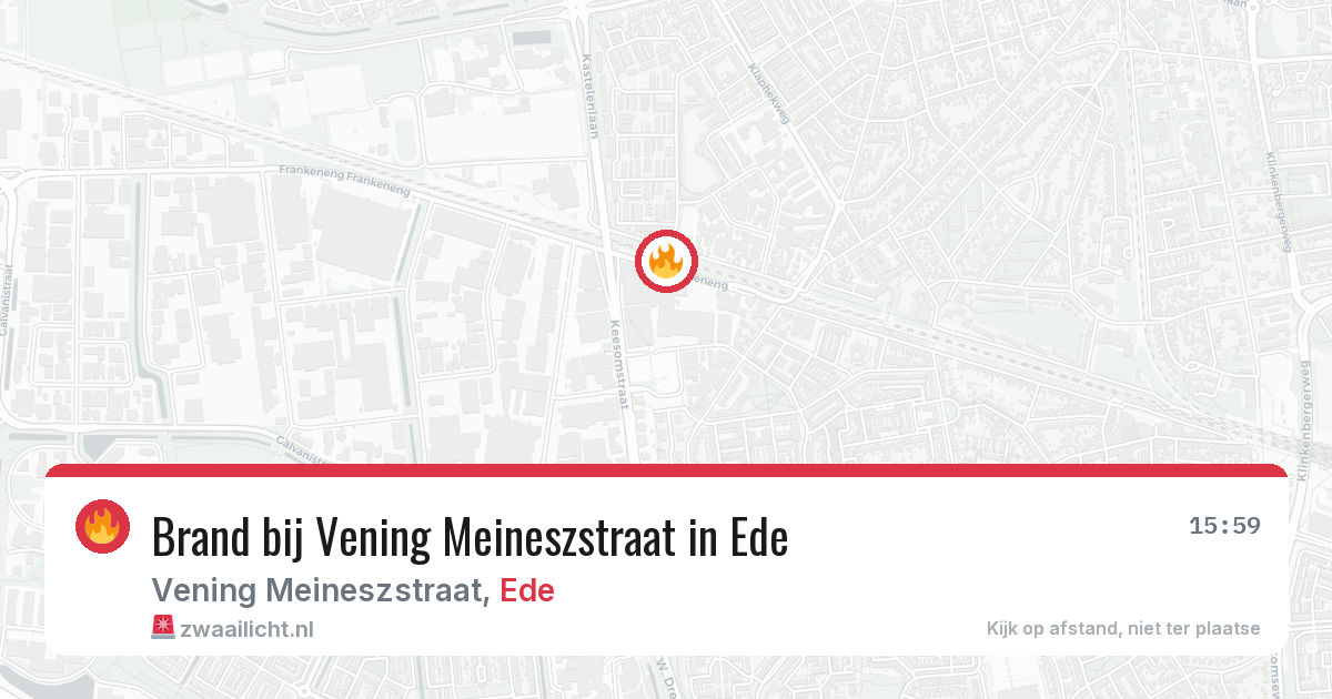Brand bij Vening Meineszstraat in Ede — 12 jun 2026