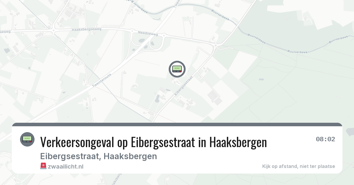 Verkeersongeval op Eibergsestraat in Haaksbergen — 29 jan 2026