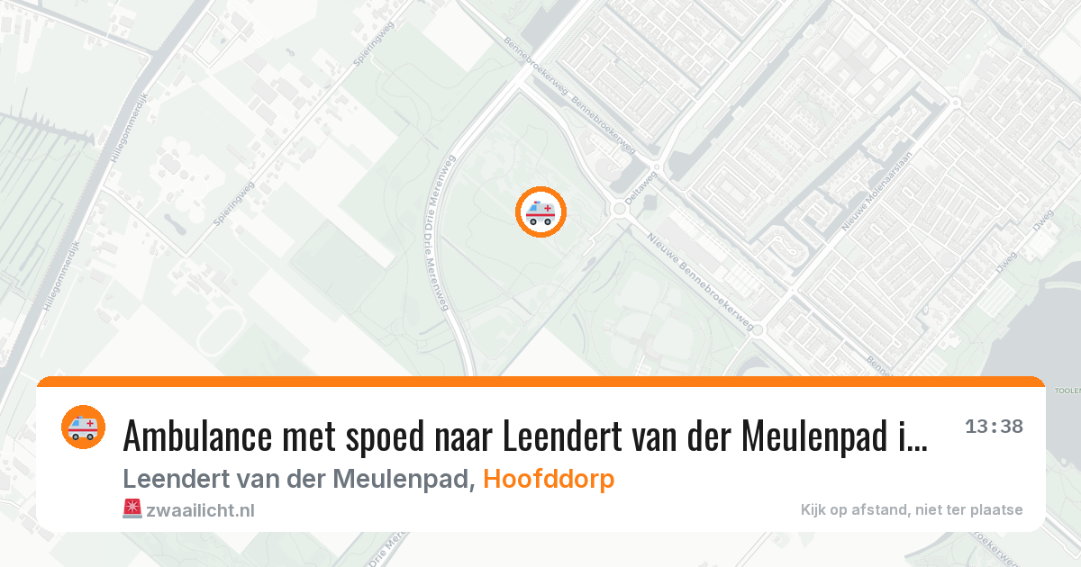 Ambulance met spoed naar Leendert van der Meulenpad in Hoofddorp — 30 mei 2026