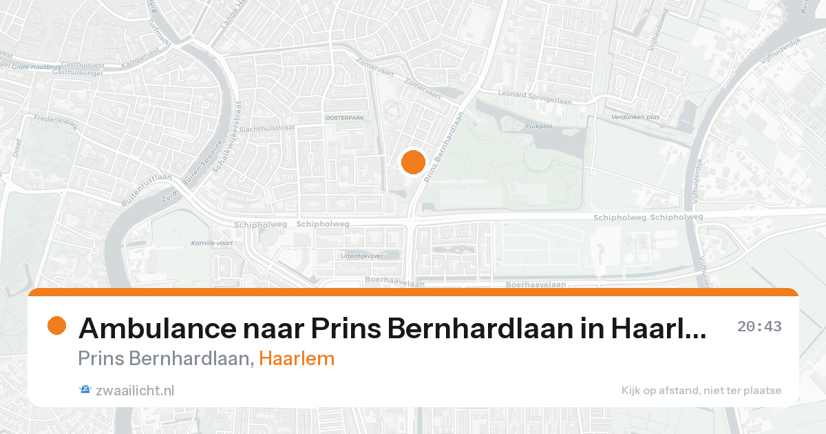 Ambulance naar Prins Bernhardlaan in Haarlem — 20 mei 2026