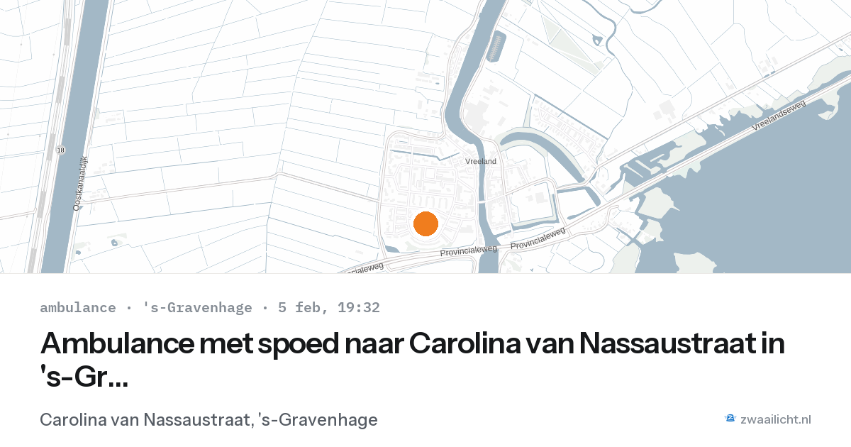 Ambulance met spoed naar Carolina van Nassaustraat in 's-Gravenhage — 5 feb 2026
