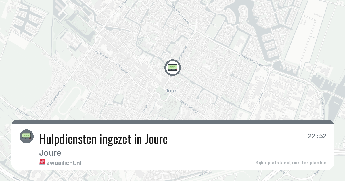 Hulpdiensten ingezet in Joure — 23 jul 2026 | 🚨 Zwaailicht.nl