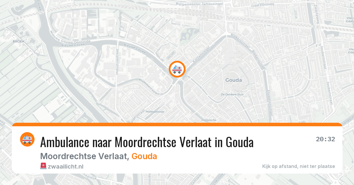 Ambulance naar Moordrechtse Verlaat in Gouda — 10 aug 2026