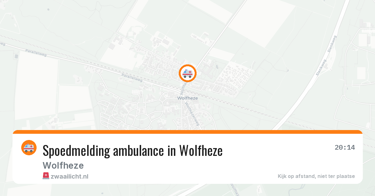 Spoedmelding ambulance in Wolfheze — 19 jun 2026