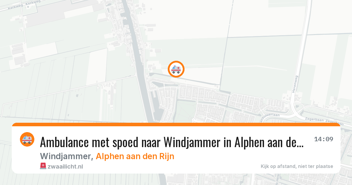 Ambulance met spoed naar Windjammer in Alphen aan den Rijn — 26 jan 2026