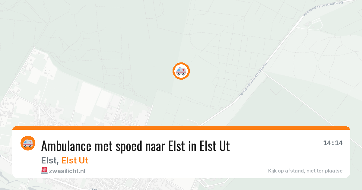 Ambulance met spoed naar Elst in Elst Ut — 12 aug 2026