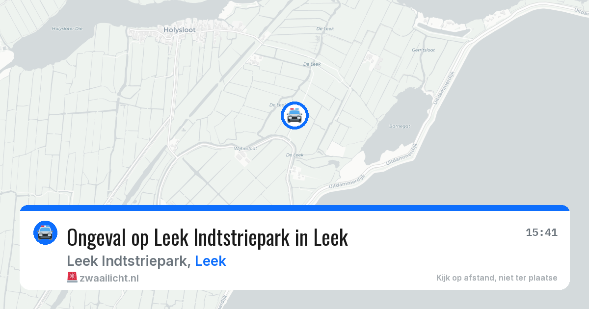 Ongeval op Leek Indtstriepark in Leek — 13 jun 2026