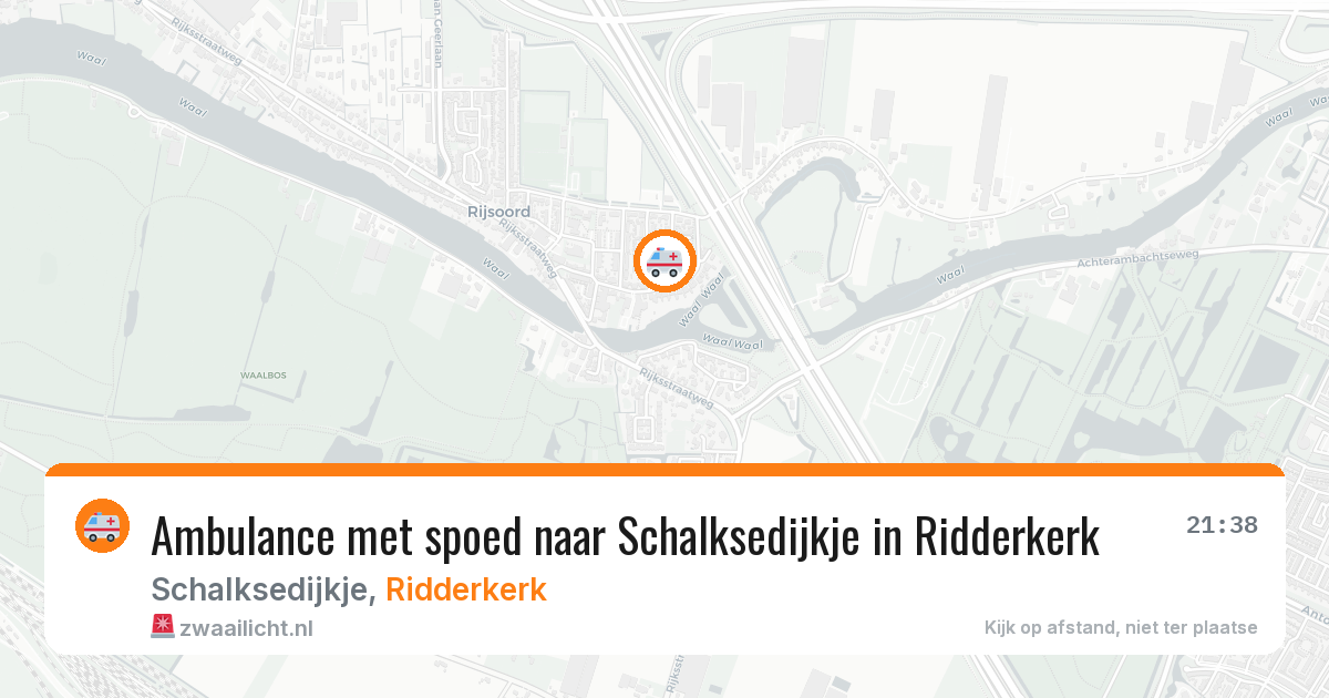 Ambulance met spoed naar Schalksedijkje in Ridderkerk — 9 jun 2026