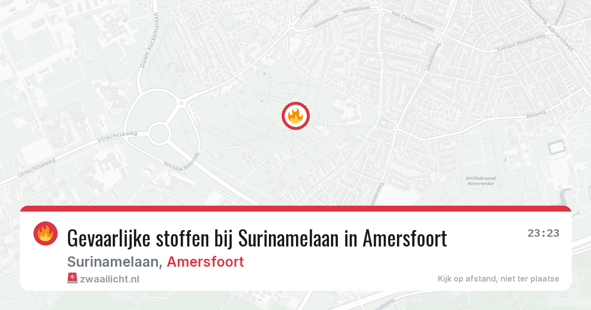 Gevaarlijke stoffen bij Surinamelaan in Amersfoort — 17 mrt 2026