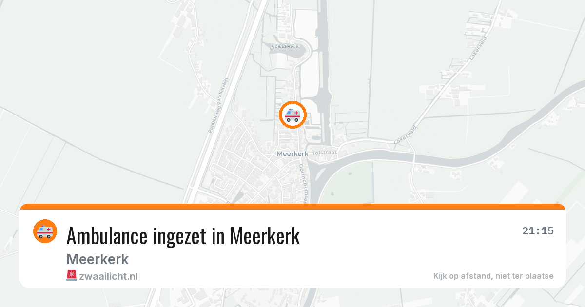 Ambulance ingezet in Meerkerk — 29 jul 2026