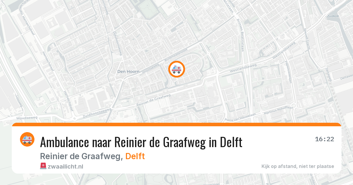 Ambulance naar Reinier de Graafweg in Delft — 10 aug 2026