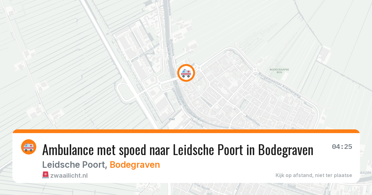 Ambulance met spoed naar Leidsche Poort in Bodegraven — 27 jul 2026
