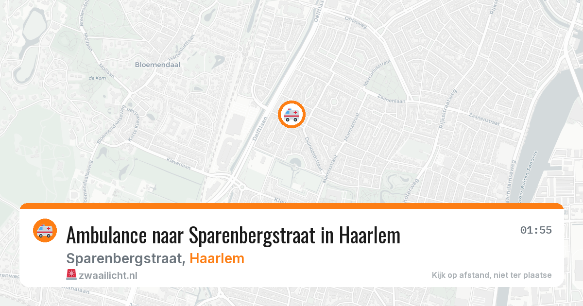 Ambulance naar Sparenbergstraat in Haarlem — 5 apr 2026