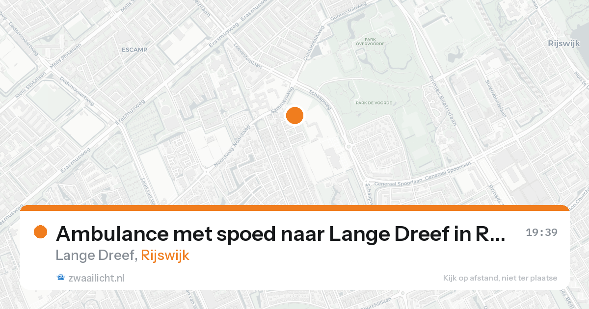 Ambulance met spoed naar Lange Dreef in Rijswijk — 21 mei 2026