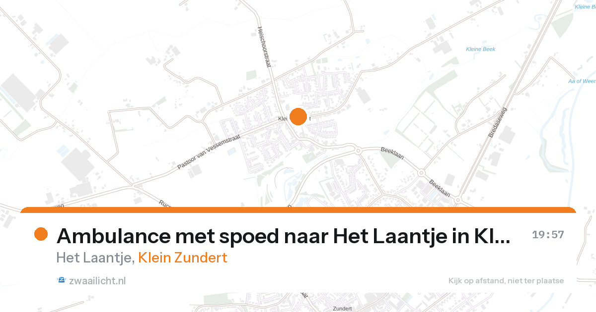 Ambulance met spoed naar Het Laantje in Klein Zundert — 26 aug 2026