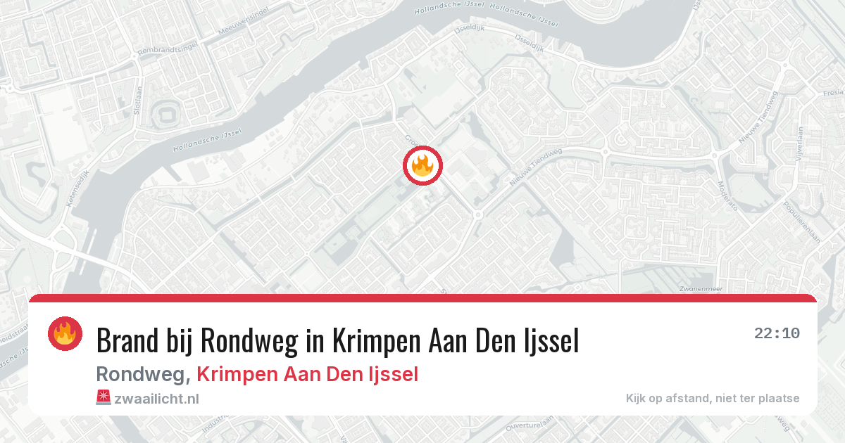 Brand bij Rondweg in Krimpen Aan Den Ijssel — 14 aug 2026