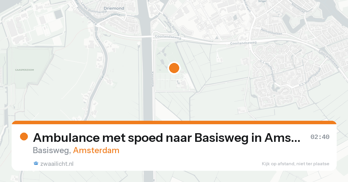 Ambulance met spoed naar Basisweg in Amsterdam — 31 jan 2026