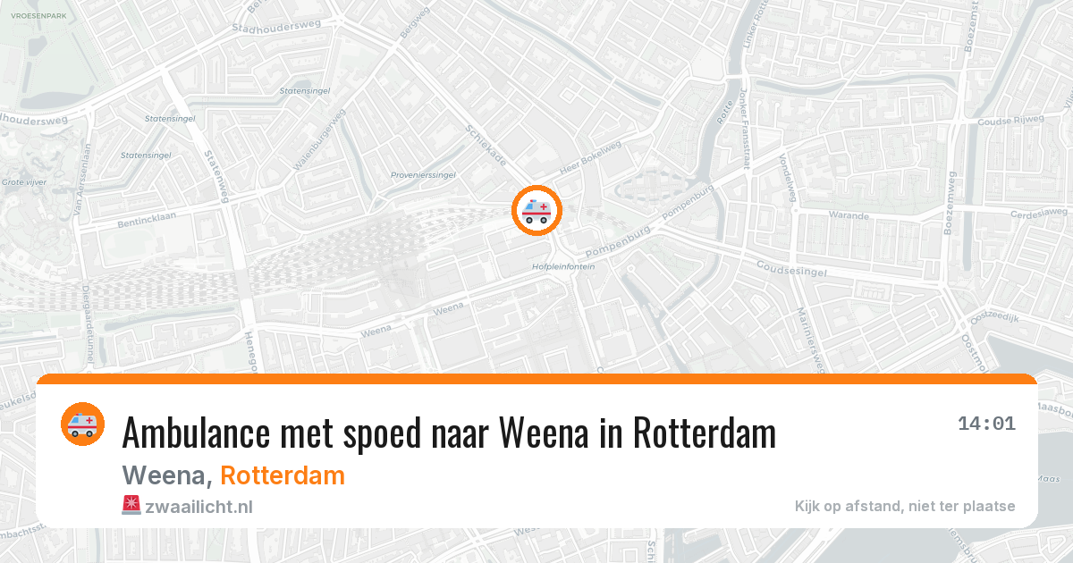 Ambulance met spoed naar Weena in Rotterdam — 9 apr 2026