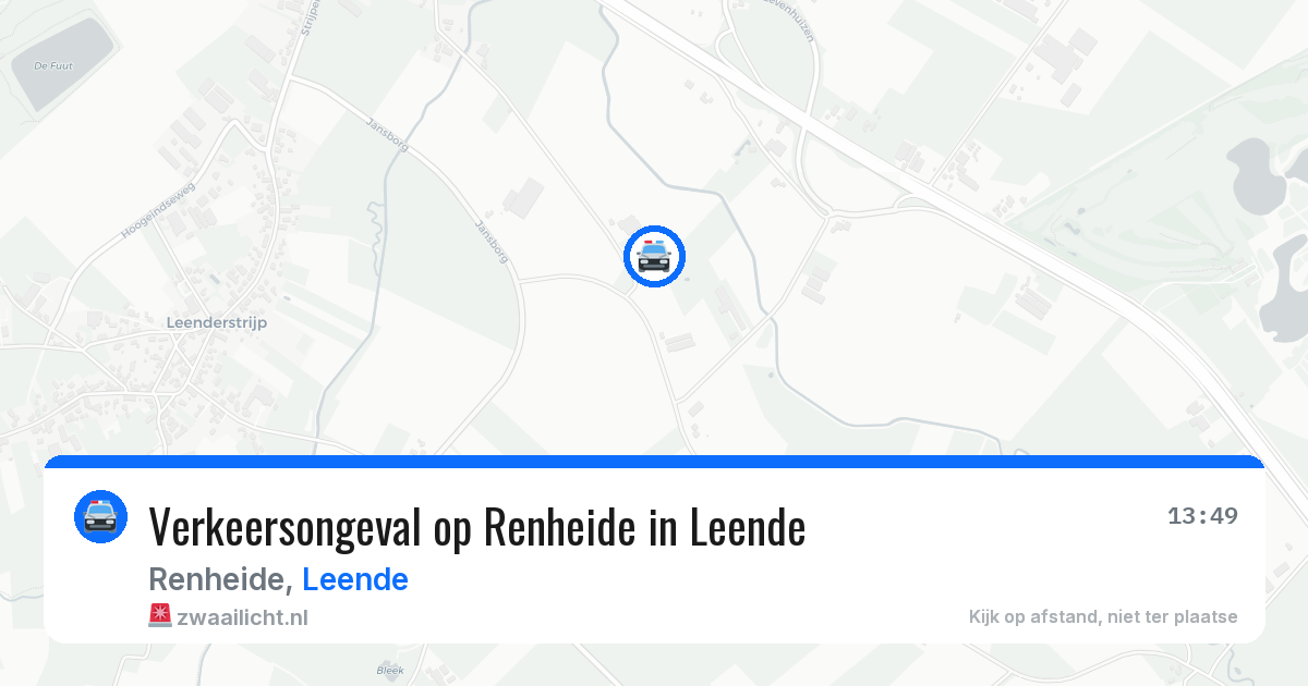 Verkeersongeval op Renheide in Leende — 26 apr 2026