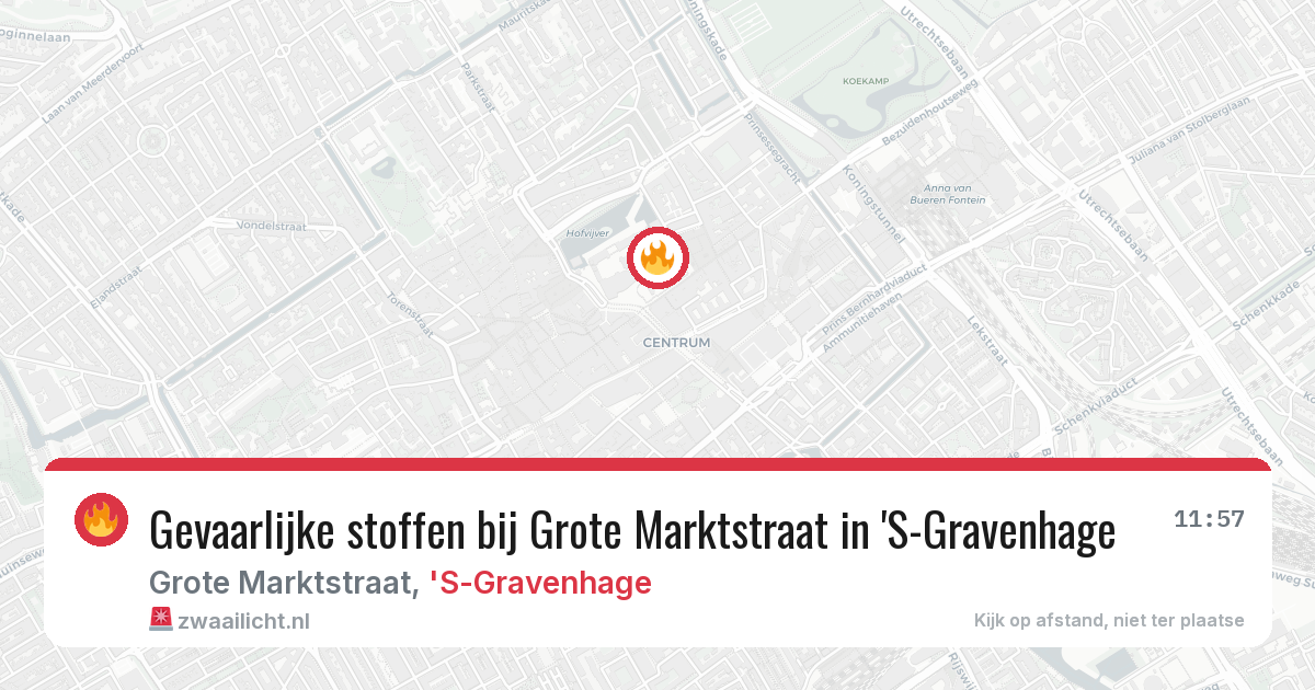Gevaarlijke stoffen bij Grote Marktstraat in 'S-Gravenhage — 12 feb 2026