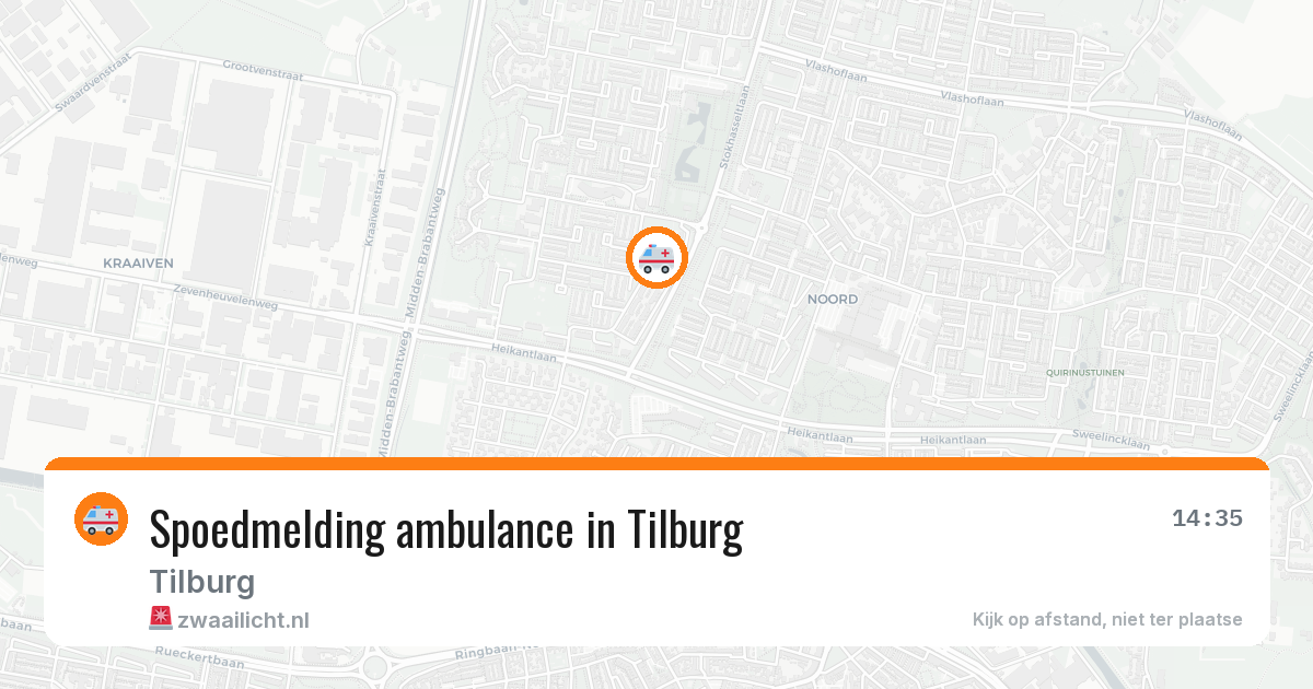 Spoedmelding ambulance in Tilburg — 12 aug 2026