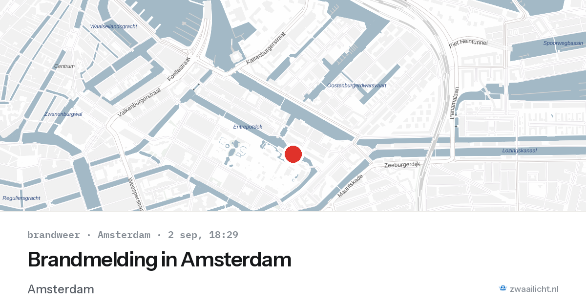 Brandmelding in Amsterdam — 2 sep 2026