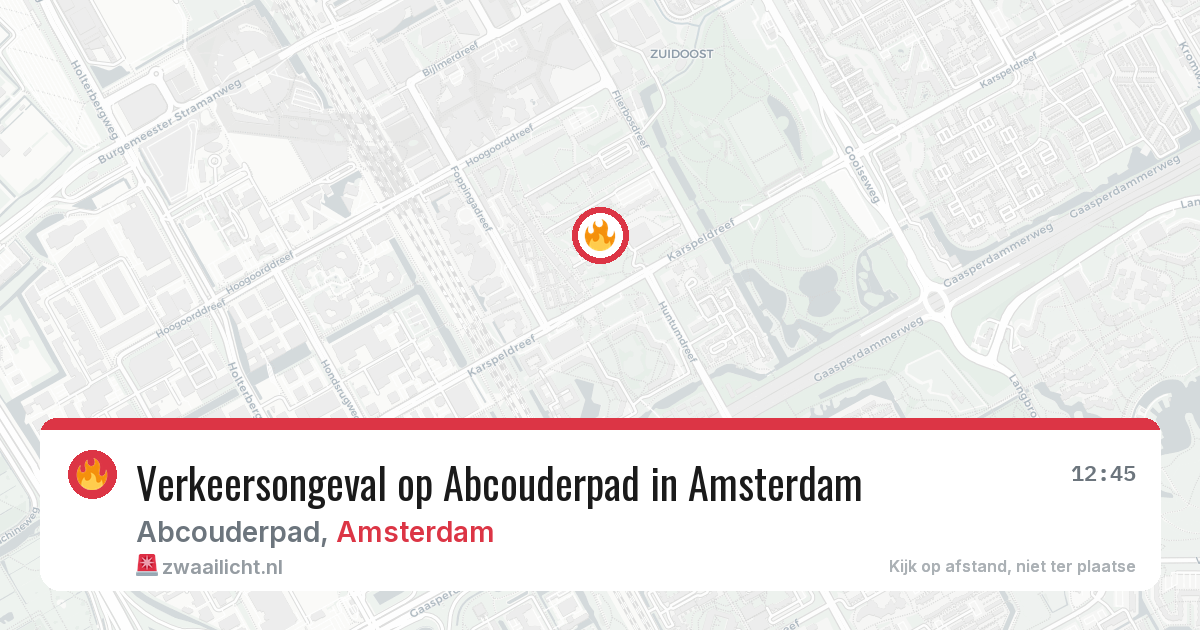 Verkeersongeval op Abcouderpad in Amsterdam — 1 jun 2026