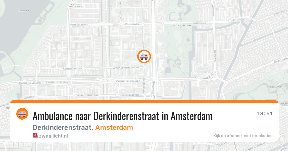 Ambulance naar Derkinderenstraat in Amsterdam — 1 aug 2026