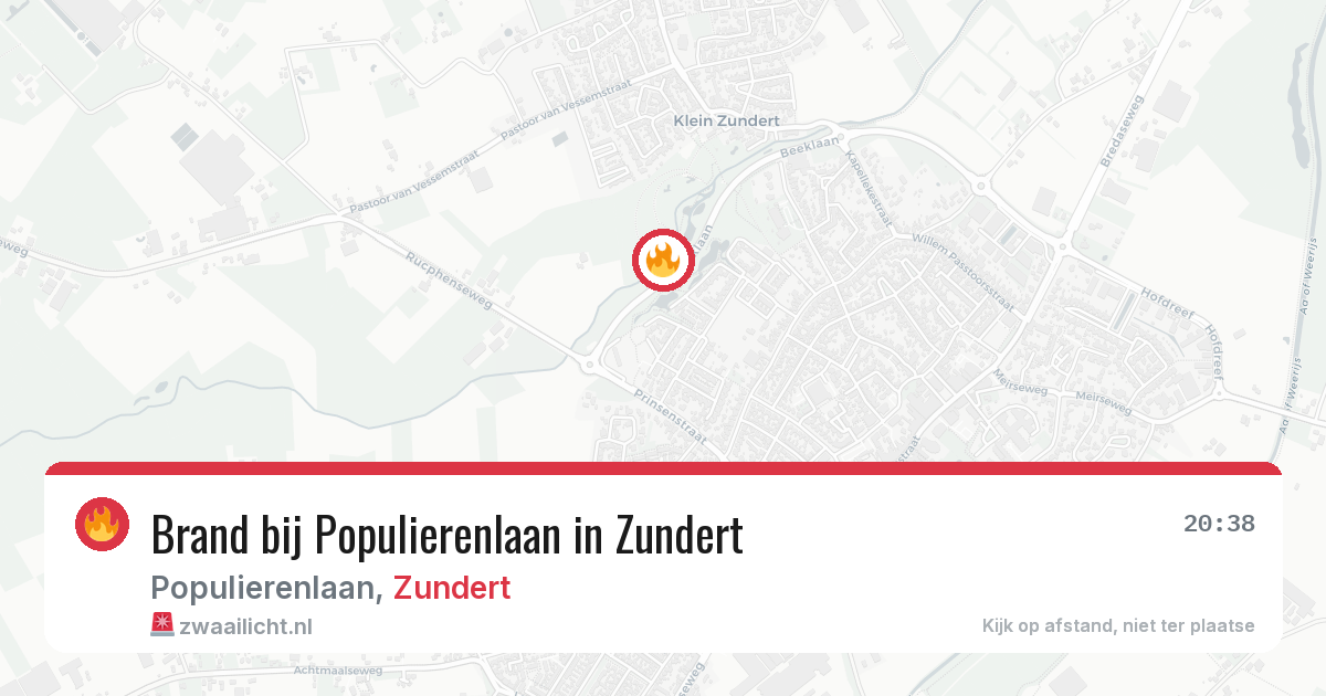 Brand bij Populierenlaan in Zundert — 30 mei 2026