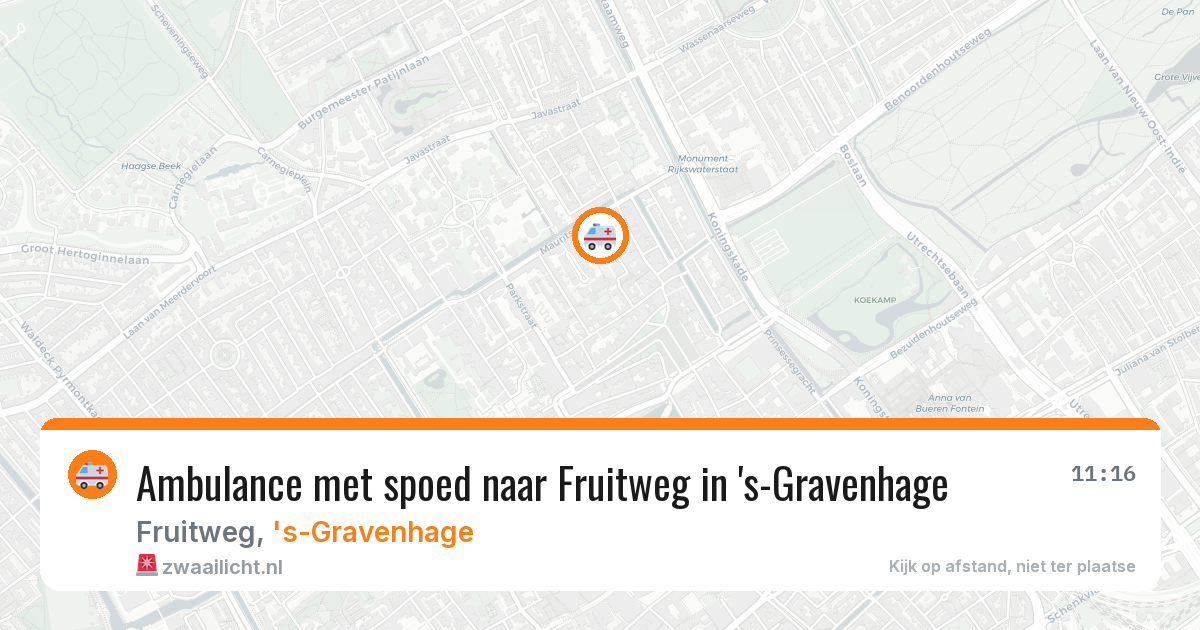 Ambulance met spoed naar Fruitweg in 's-Gravenhage — 20 feb 2026