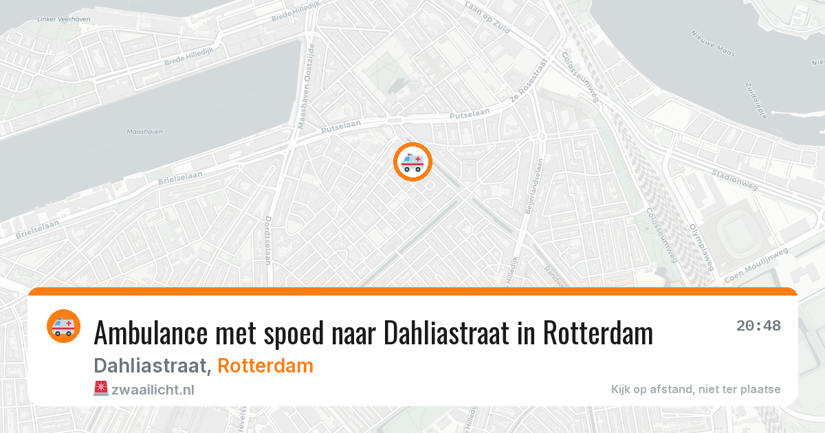 Ambulance met spoed naar Dahliastraat in Rotterdam — 17 mei 2026
