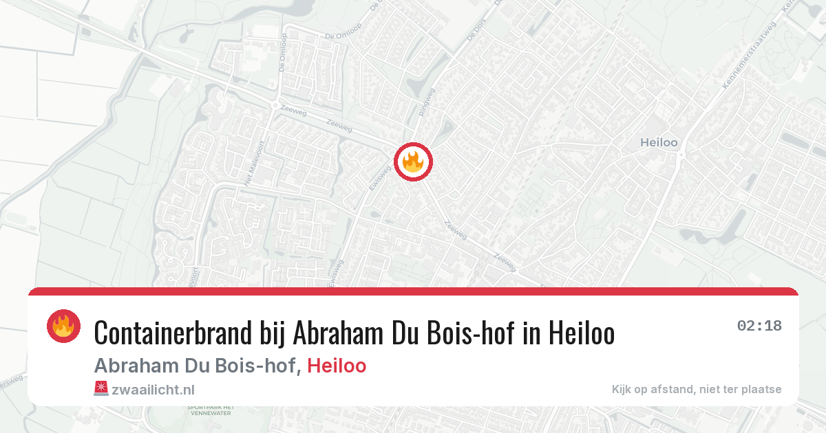 Containerbrand bij Abraham Du Bois-hof in Heiloo — 1 jun 2026