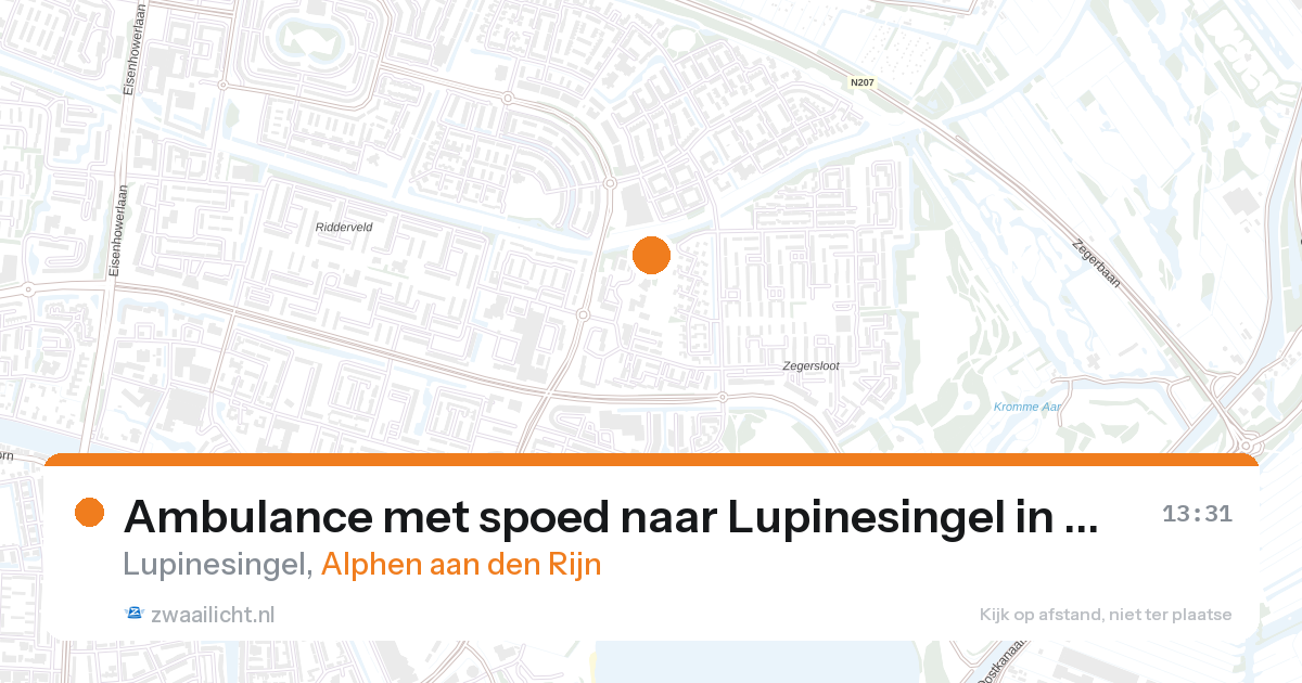 Ambulance met spoed naar Lupinesingel in Alphen aan den Rijn — 28 aug 2026