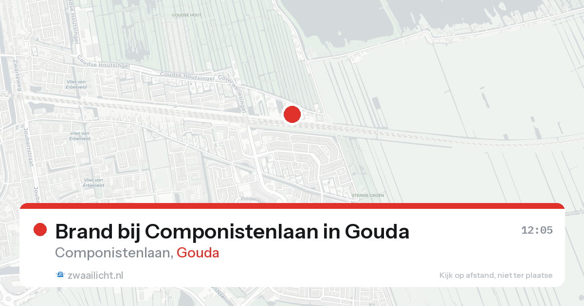 Brand bij Componistenlaan in Gouda — 17 aug 2026