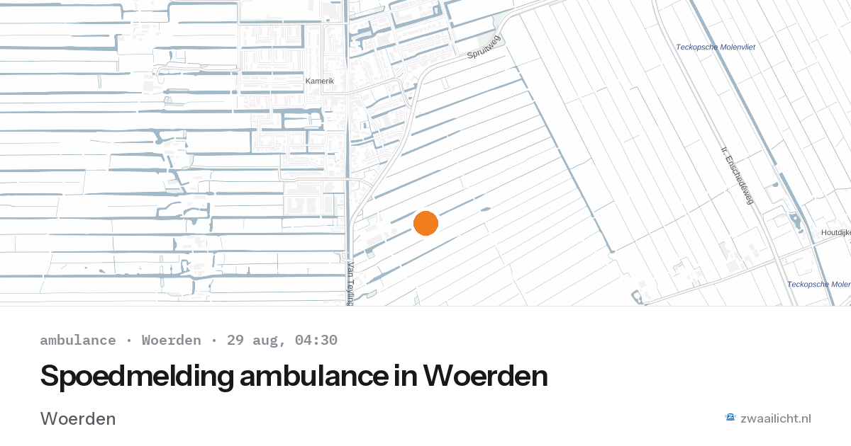 Spoedmelding ambulance in Woerden — 29 aug 2026