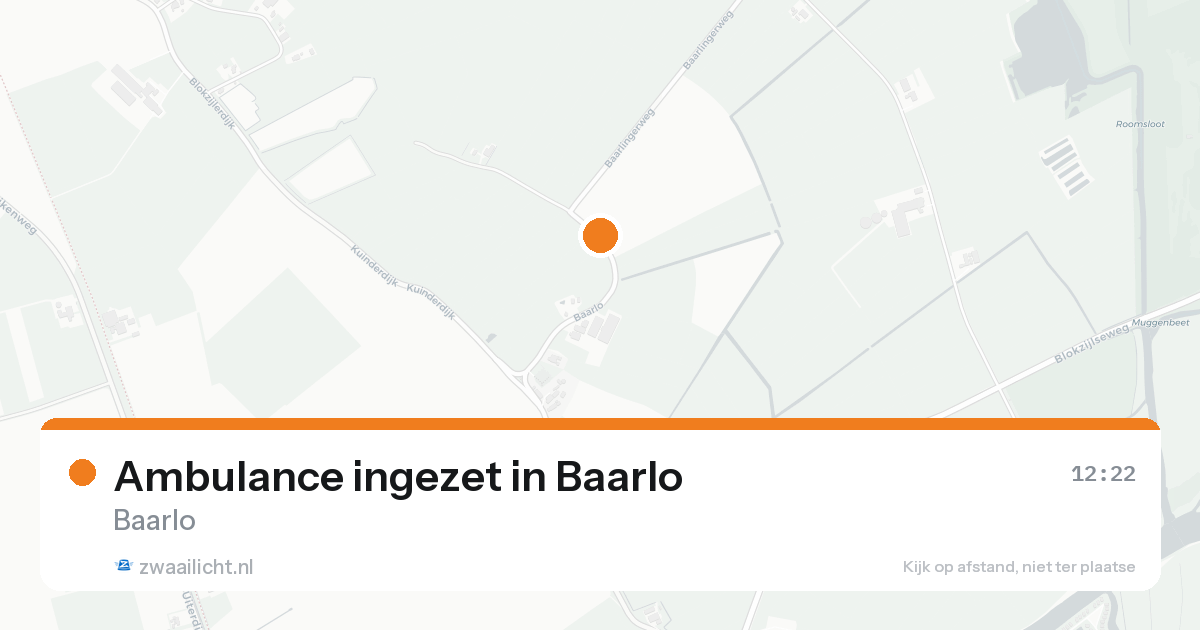 Ambulance ingezet in Baarlo — 16 aug 2026
