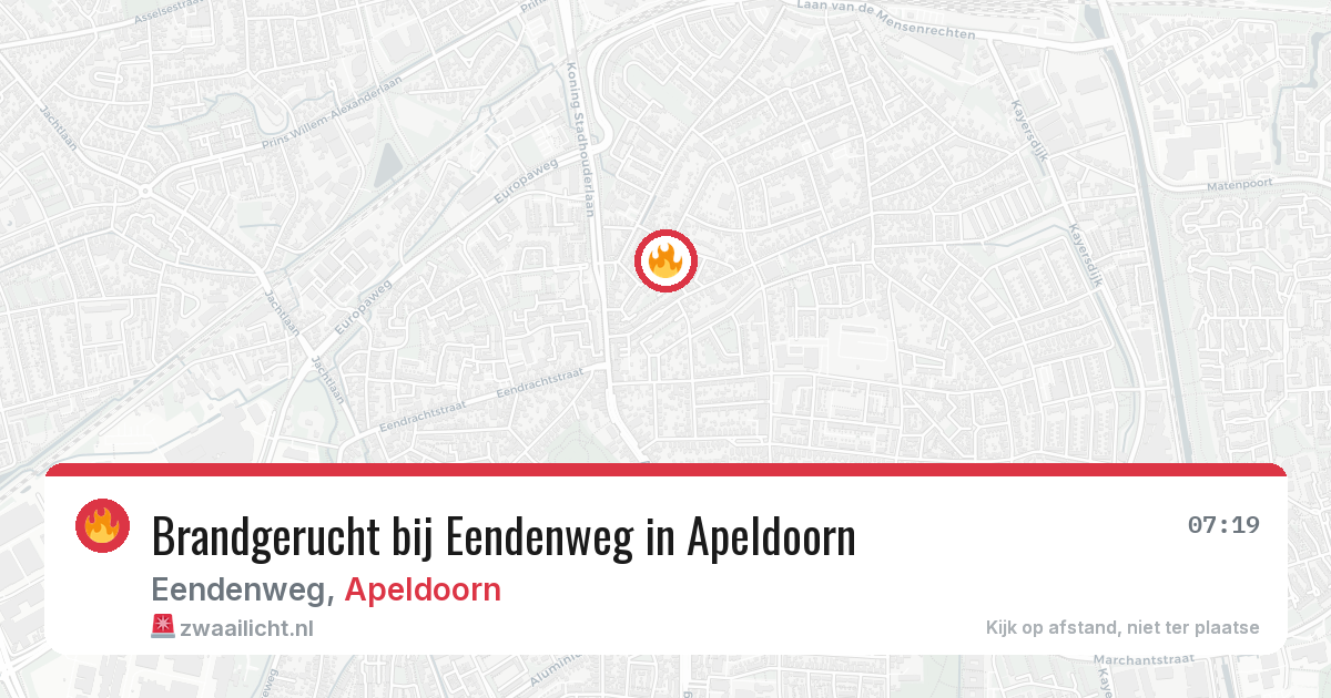 Brandgerucht bij Eendenweg in Apeldoorn — 11 jun 2026