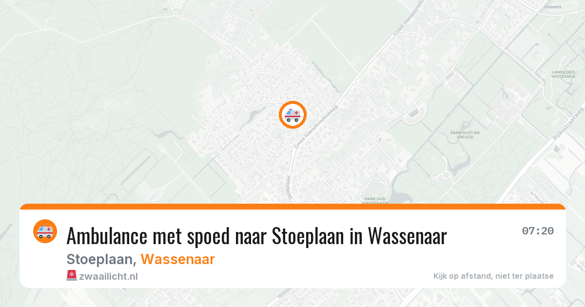 Ambulance met spoed naar Stoeplaan in Wassenaar — 4 jul 2026