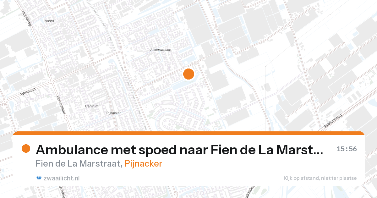 Ambulance met spoed naar Fien de La Marstraat in Pijnacker — 29 mei 2026