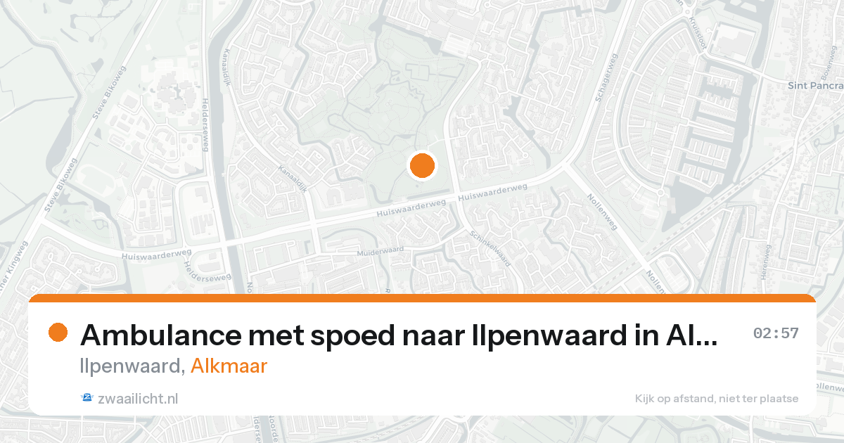 Ambulance met spoed naar Ilpenwaard in Alkmaar — 24 aug 2026