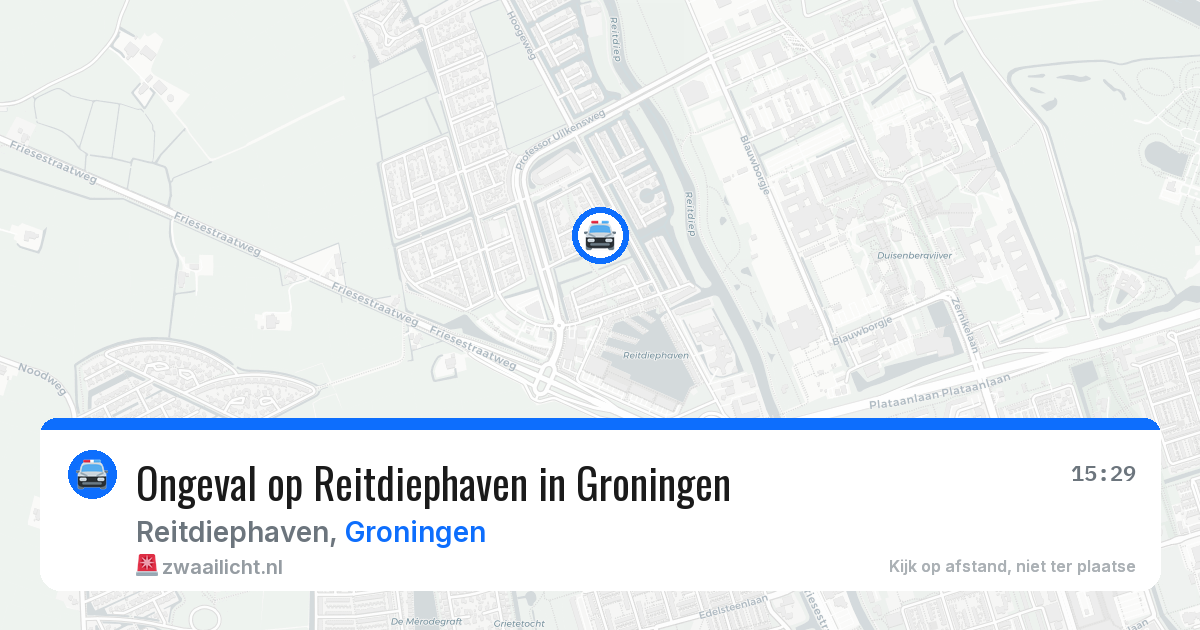 Ongeval op Reitdiephaven in Groningen — 28 jul 2026
