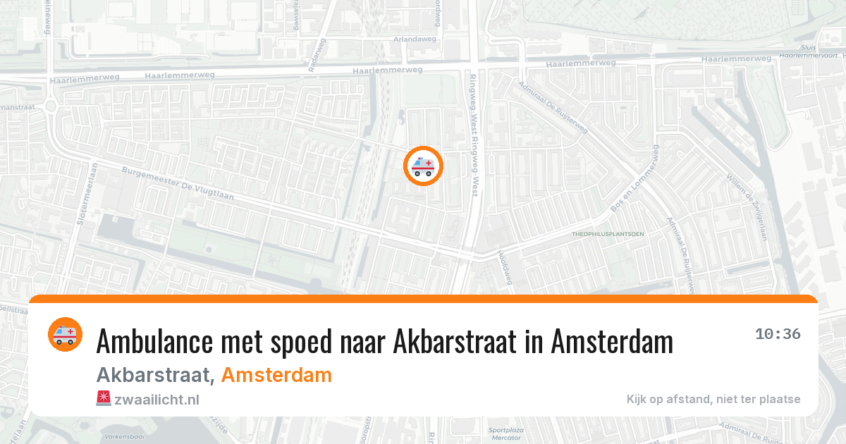 Ambulance met spoed naar Akbarstraat in Amsterdam — 7 apr 2026