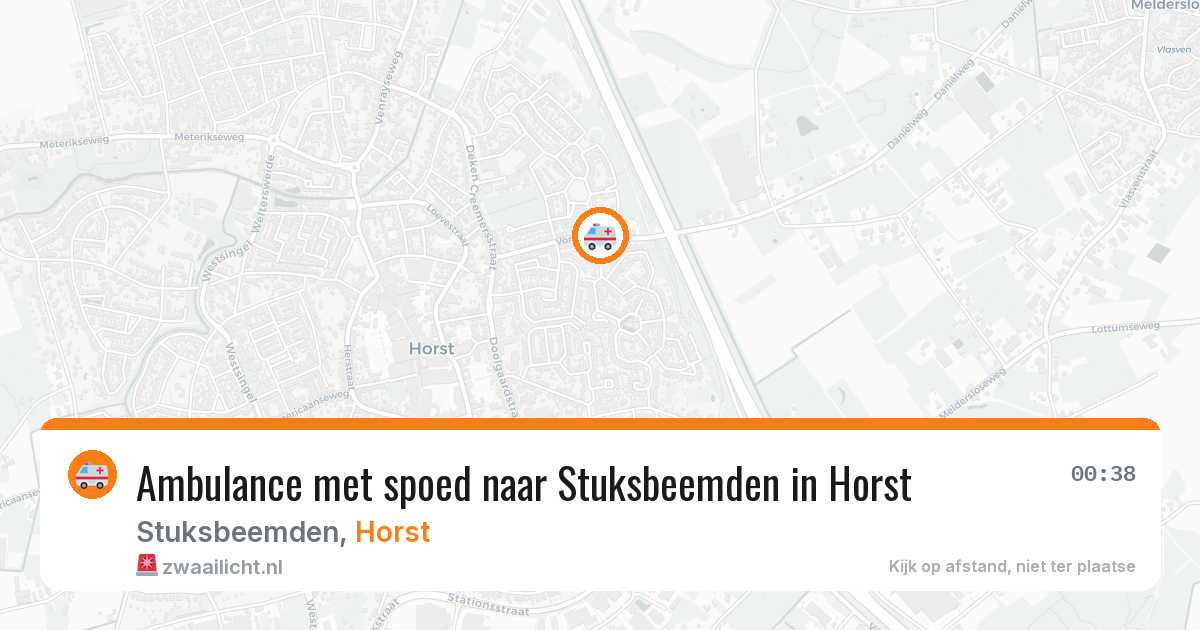 Ambulance met spoed naar Stuksbeemden in Horst — 12 jun 2026