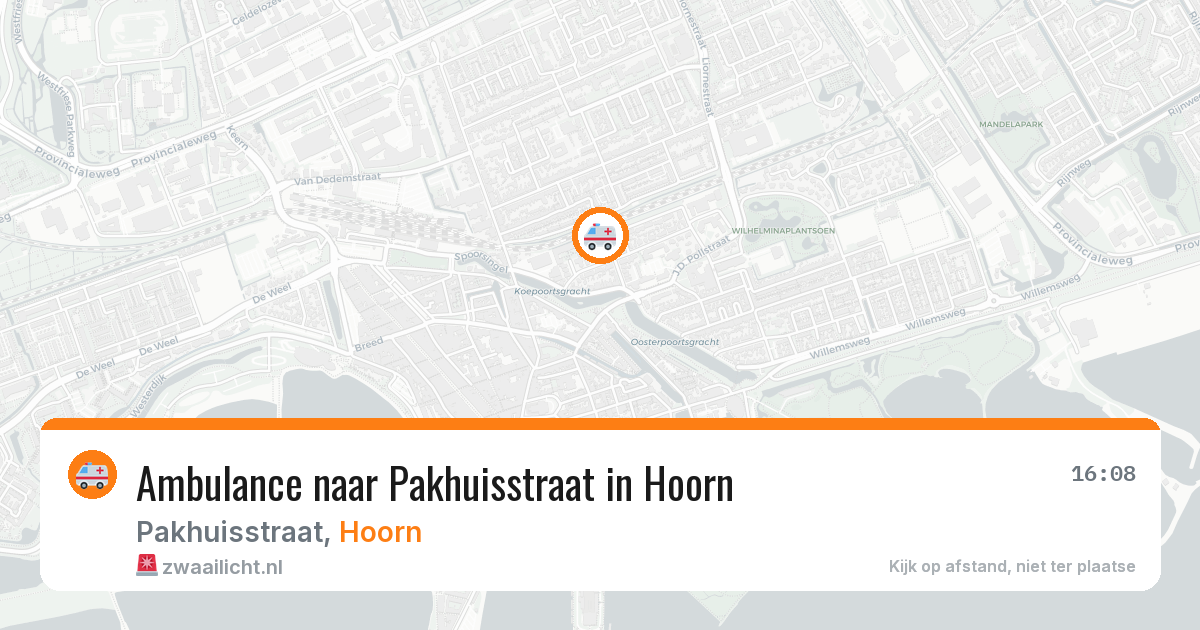 Ambulance naar Pakhuisstraat in Hoorn — 11 aug 2026