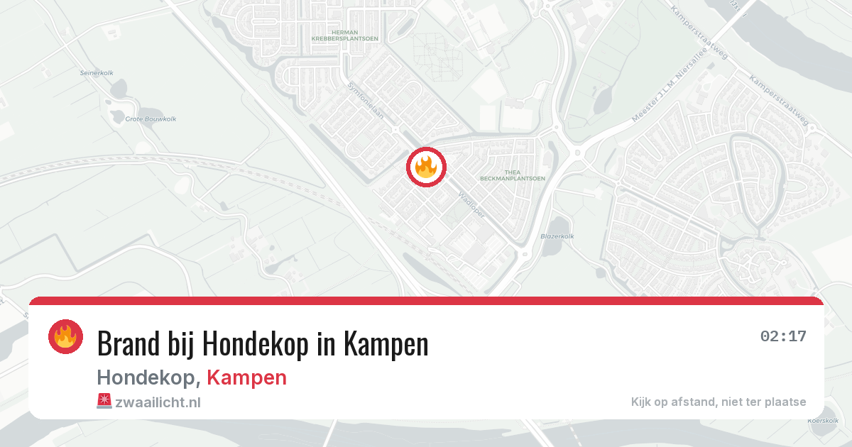 Brand bij Hondekop in Kampen — 30 mei 2026
