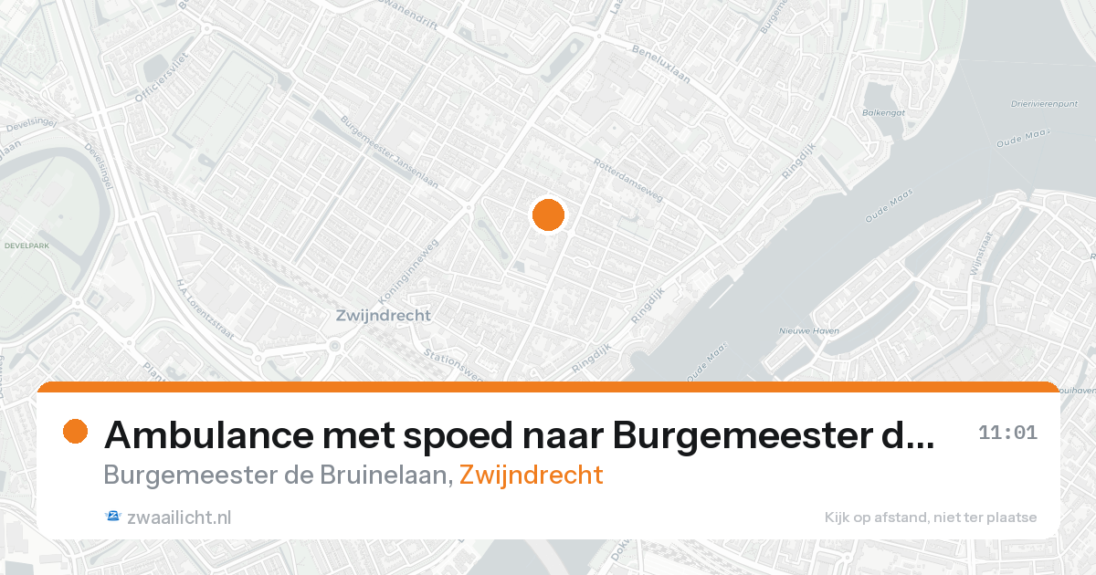 Ambulance met spoed naar Burgemeester de Bruinelaan in Zwijndrecht — 23 aug 2026