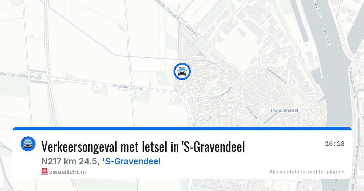 Verkeersongeval met letsel in 'S-Gravendeel — 24 jan 2026