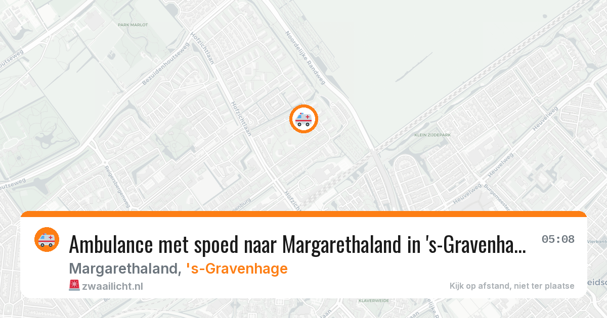 Ambulance met spoed naar Margarethaland in 's-Gravenhage — 8 mei 2026